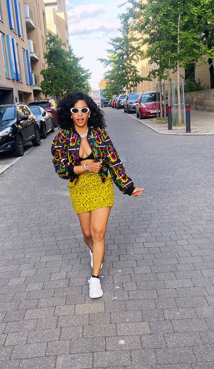 Collette Ankara Button-Up Shirt with Lace Detail | Amazin Apparels