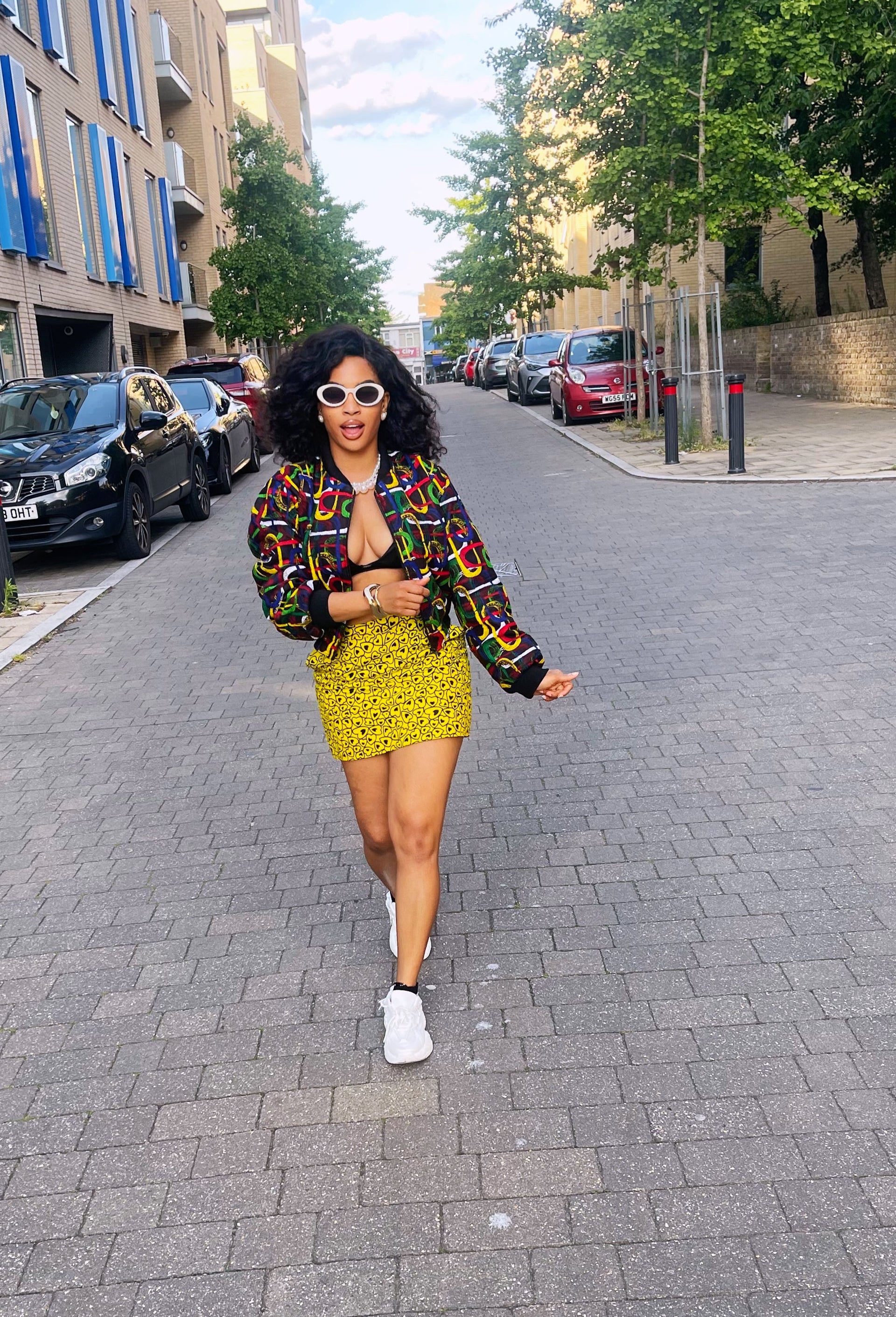 Collette Ankara Button-Up Shirt with Lace Detail | Amazin Apparels