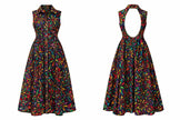 Front and back view of The Kaleidoscope Keyhole Midi, on a white background.
