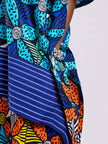 Close-up of the division made of authentic textured Aso Oke fabric